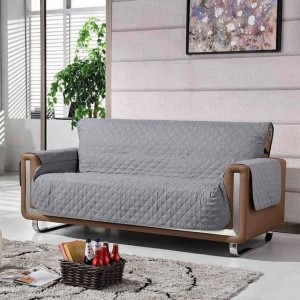 طقم - وجه غطا كنب / كفر كنب كامل 7 مقاعد مع ايدي مايكروفايبر لون سكني