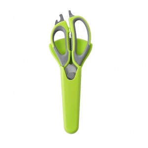 مقص متعدد الاستخدامات ثقيل لون اخضر مع علاقة حمالة غطاء
