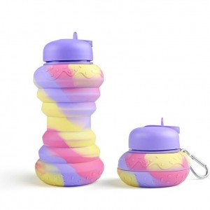 مطرة - شيكر ماء سيلكون ملون 600 مل CH5