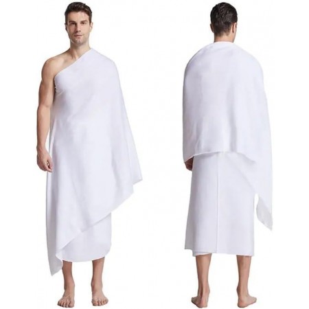 ملابس / مناشف / منشفة احرام لاداء العمرة او الحج مع شنطة خامة عالية مع لاصق سكتش