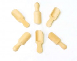 معالق بهارات مجرود خشب 7.5 سم 6 قطع