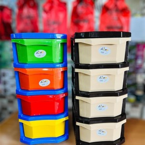 سلة خضار اسود مع 4 جرارات بلاستيك ملون حجم وسط اردني TOPOP سلة خضار اسود مع 4 جرارات بلاستيك ملون حجم وسط اردني TOPOP