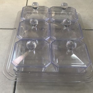 طقم تقديم مكسرات / كاندي صحون بلاستيك 6 قطع طقم تقديم مكسرات / كاندي صحون بلاستيك 6 قطع