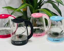 سخان ماء زجاج مع بلاستيك ملون 1500 واط سعة 2 لتر موديل ST-818