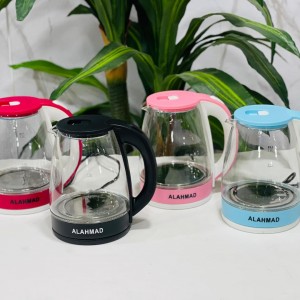 سخان ماء زجاج مع بلاستيك ملون 1500 واط سعة 2 لتر موديل ST-818