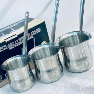 طقم غلايات قهوة ستانلس عادي - غلاية قهوة 3 احجام