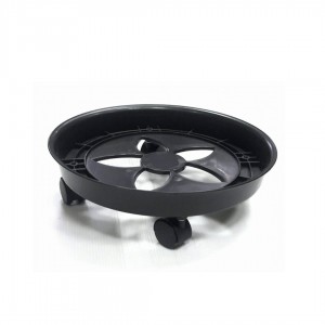 حمالة جرة غازعظم  لون اسود مدور  مع عجال