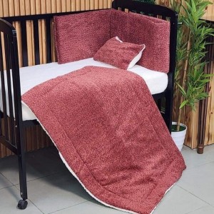 داير تخت بيبي شتوي سرايا 4 قطع لحاف ملف مخدة داير تخت