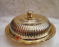 جاط مقلوبة - تقدبم طعام مع غطاء ذهبي 45  سم