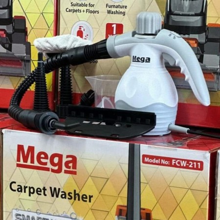 مكنسة غسيل سجاد مع بخاخ بخار ميجا / ميغا mega موديل 211 + هدية مكنسة غسيل سجاد مع بخاخ بخار ميجا / ميغا mega موديل 211 + هدية