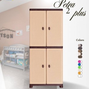 خزانة بلاستيك ثقيل صب بترا بلس صناعة اردنية حجم كبير اربعة ابواب مع رفوف اضافية