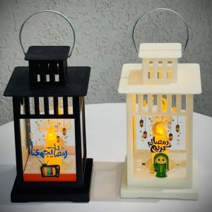 فانوس 16 سم - حجم وسط مع صوت وضوء وحلقة علوية