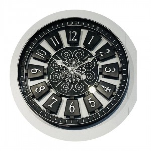 ساعة حائط مدور 50 سم مخرم باطار بلاستيك لون اسود ساعة حائط مدور 50 سم مخرم باطار بلاستيك لون اسود