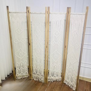 قاطع خشب ثقيل مقاس 180 × 45 × 4 دفات مع مكرميه صناعة يدوية