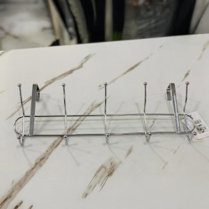 علاقة ملابس فوق الباب ستانلس 5 عين