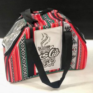 شنطة رحل بدويه شاي - قهوة تراث احمر 46 × 20 ارتفاع 30 سم مبطنة حرارية 