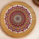 كوستر خشب مدور مزخرف اسلامي كوستر خشب مدور مزخرف اسلامي