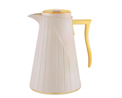 دلة ثيرموس بيج مذهب كاروهات عمودية مع مثلث في الخلف كبسة مستطيل في الأعلى تيرموس قهوة 1 لتر I82407-1.0-L-BG