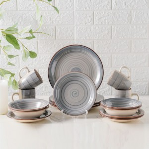 طقم صحون فخار ملون 18 قطعة Dweik #8