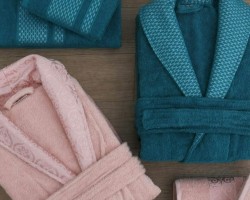 طقم روب / رواب حمام -  برنص دبل 6 قطع ميني مون  لوفينا Mini Moon