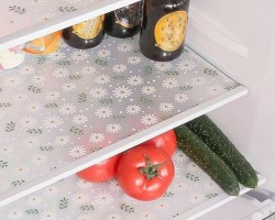 داخلي ثلاجة - جوارير بي في سي 4 قطع مطبوع