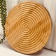 لوح خشب بامبو ديكور - كوستر خشب بامبو محفر مدور حلقات حجم كبير لوح خشب بامبو ديكور - كوستر خشب بامبو محفر مدور حلقات حجم كبير