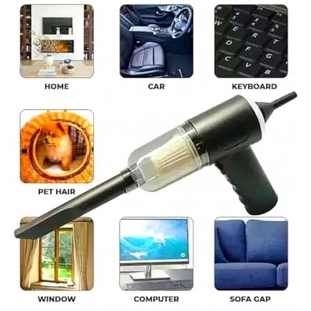 مكنسة تنظيف الاثاث والسيارة - شفط غبار- تعمل بالشحن 3 بـ 1 VACUUM CLEANER