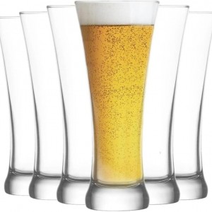 طقم كاسات بوب 6 قطع عريض من الاعلى مخصر من الاسفل