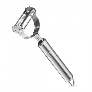 قشارة حديد ستانلس جهتين مع مقبض حديد علاقة