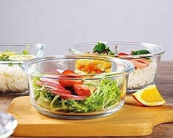 طقم صحون بايركس زجاج مدور 11.5 سم عدد 3 قطع