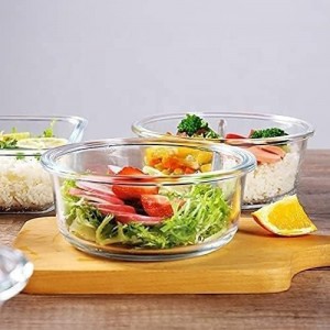 طقم صحون بايركس زجاج مدور 11.5 سم عدد 3 قطع