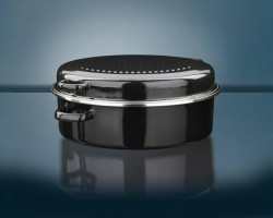 طنجرة - قدر زرب الدجاج مع غطاء - صينية روستر كبير ثقيل قطعتين 42 سم 10.5L 