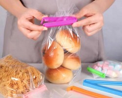 كرت ملاقط تخزين / اغلاق اكياس بلاستيك ملون 7 قطع