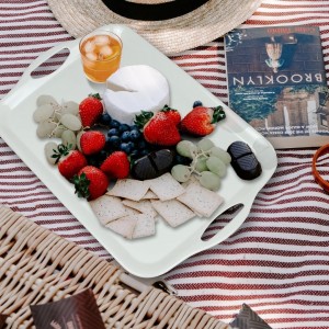 صينية ضيافة  16 انش ميلامين ابيض 