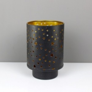 شمعدان اسود ذهبي شمس 9 سم × 13.5 سم