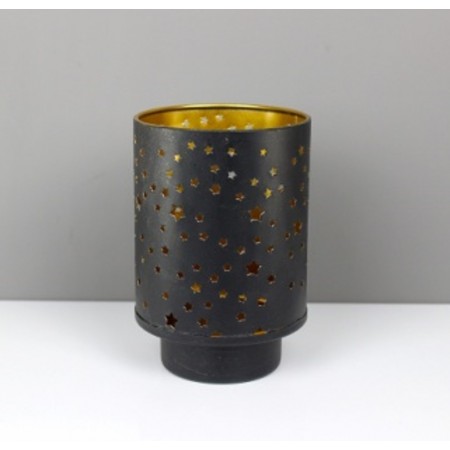 شمعدان اسود ذهبي شمس 9 سم × 13.5 سم