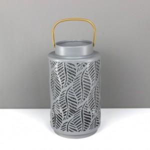 شمعدان فضي ورق شجر مع حماله 9سم × 16سم