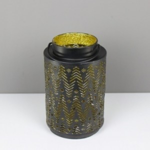 فازه اسود ذهبي اسهم مع اضاءه 9 سم × 20 سم