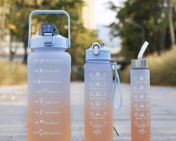 مطرة مياه 3 قطع ملونة 2 لتر - مياه شيكر