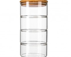 طقم علب مكسرات 4 طبفات زجاج K50-12