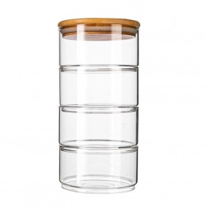 طقم علب مكسرات 4 طبفات زجاج K50-12