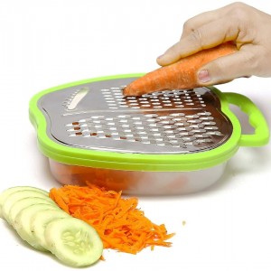 مبشرة خضار فطعتين اخضر مع مخزن بلاستيك 500 مل