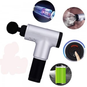 جهاز / ماكينة فرد - مسدس ندليك / مساج صغير 4 رؤوس USB MASSAGE GUN 