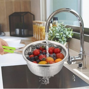 مصفاة ستانلس بيد سليكون ملون 28 سم