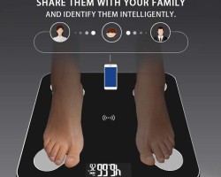 ميزان جسم بلوتوث بايسون اسود