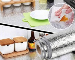 رول قصدير ذهبي/فضي طول 5 متر عرض 60 سم