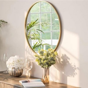 مراه بيضاوي اطار ذهبي اكريليك 60 × 45 سم