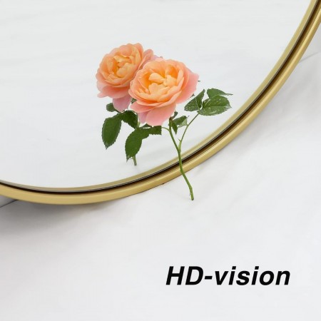 مراه بيضاوي اطار ذهبي اكريليك 60 × 45 سم مراه بيضاوي اطار ذهبي اكريليك 60 × 45 سم