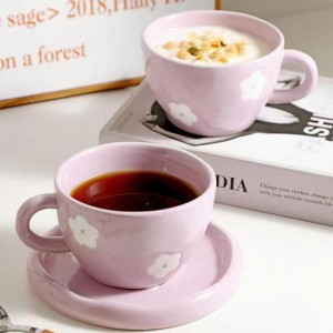 ماغ بورسلان زهري مع صحن مرسم AF74-14