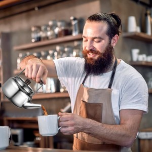 ابريق شاي 1.5 لتر ستانلس ستيل مقبض / يد خشب